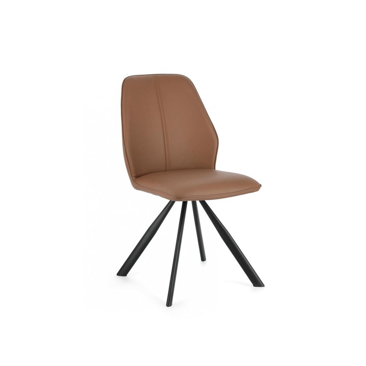 Sedia Maxwell Pu Cognac | Bizzotto