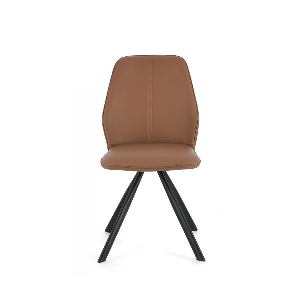 Sedia Maxwell Pu Cognac | Bizzotto