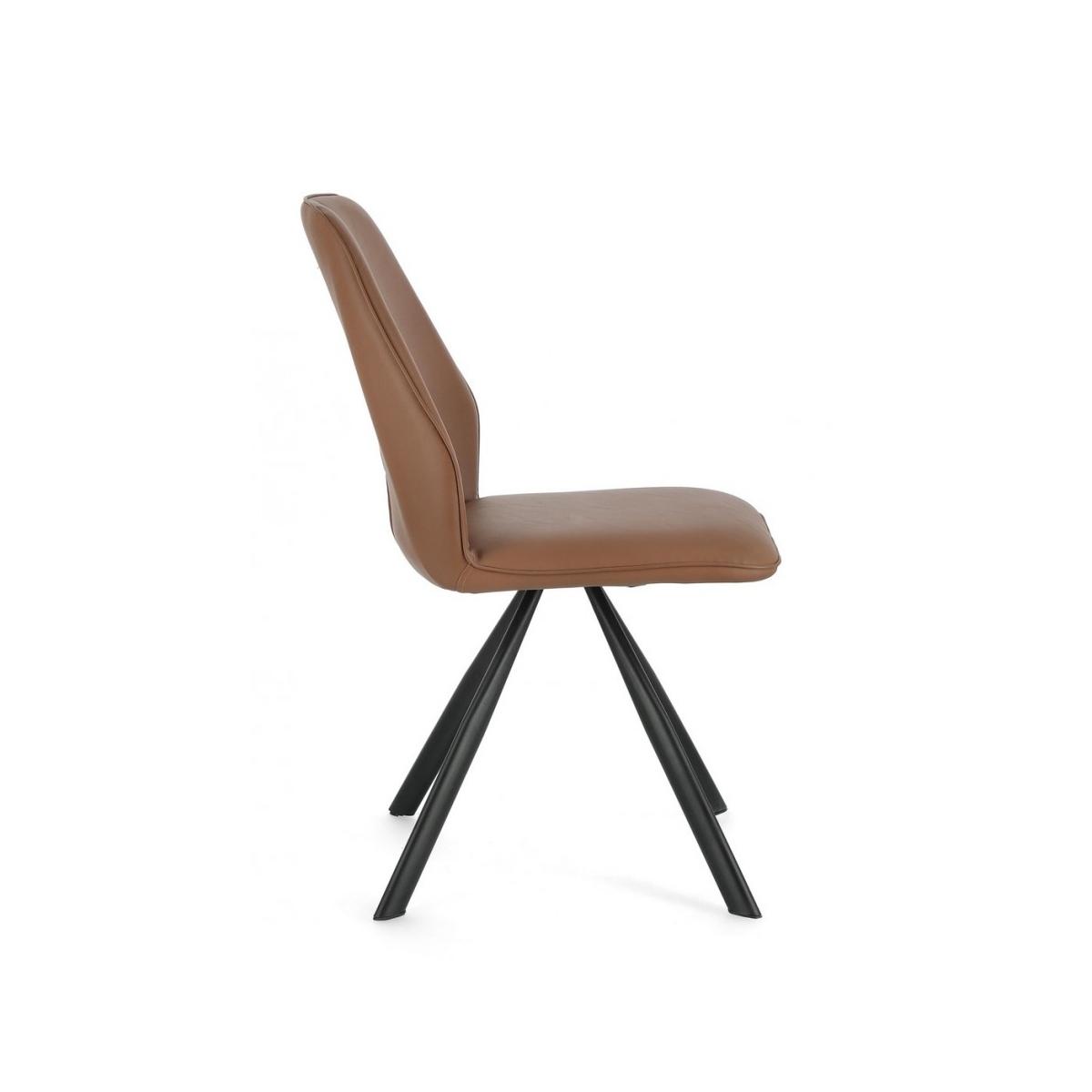 Sedia Maxwell Pu Cognac | Bizzotto