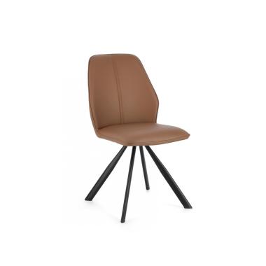 Sedia Maxwell Pu Cognac | Bizzotto