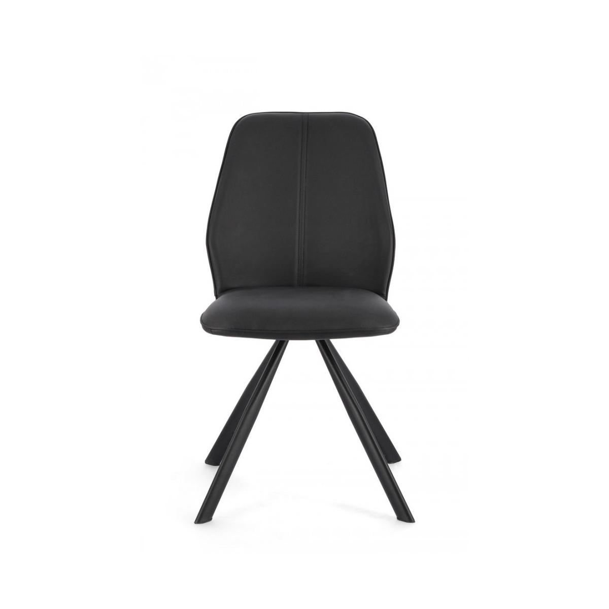 Sedia Maxwell Pu Nero | Bizzotto