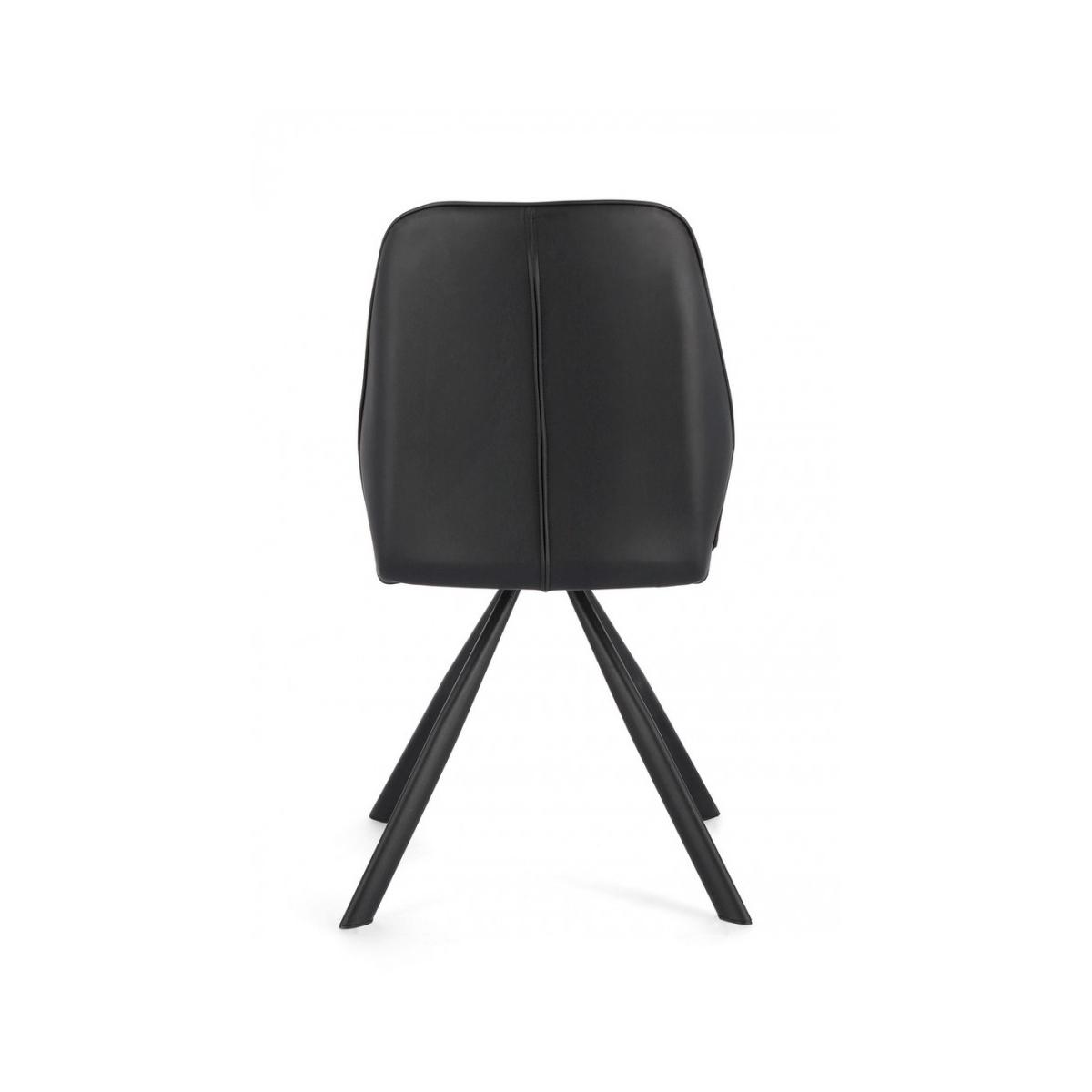 Sedia Maxwell Pu Nero | Bizzotto