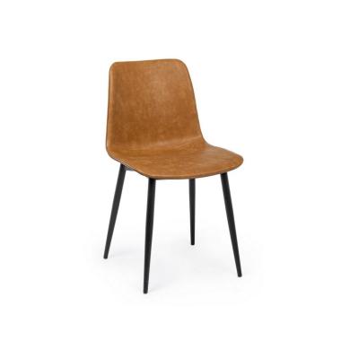 Sedia Kyra Pu Cuoio Vintage | Bizzotto