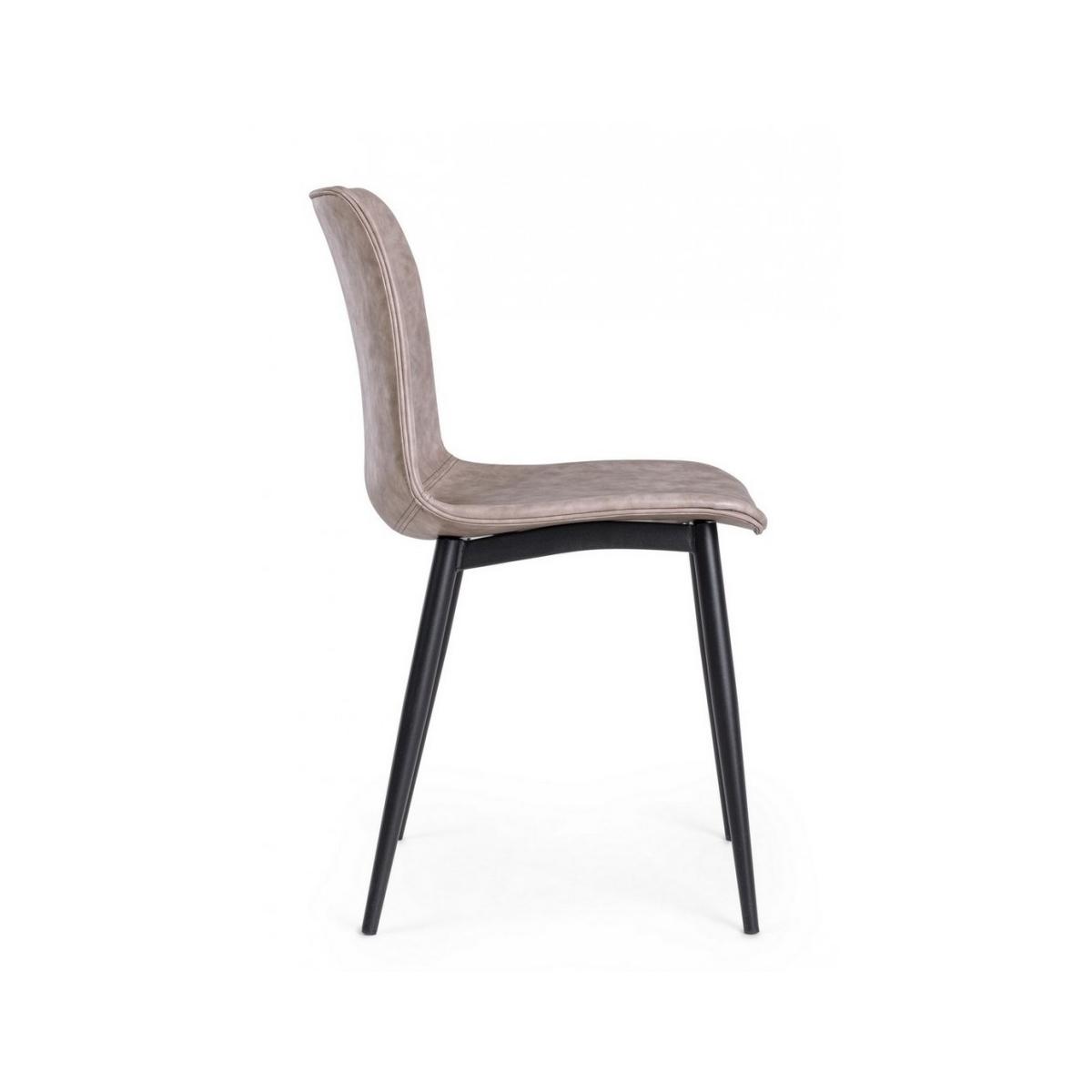 Sedia Kyra Nero Pu Beige Vintage | Bizzotto