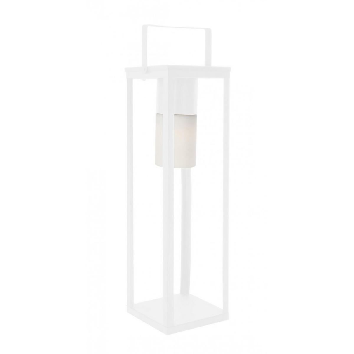 Lampada Solar LED Quadro Bianco con Manico cm.H75 | Bizzotto