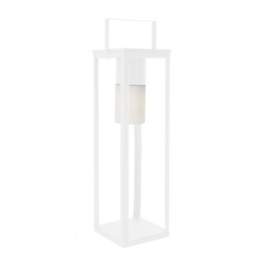 Lampada Solar LED Quadro Bianco con Manico cm.H75 | Bizzotto
