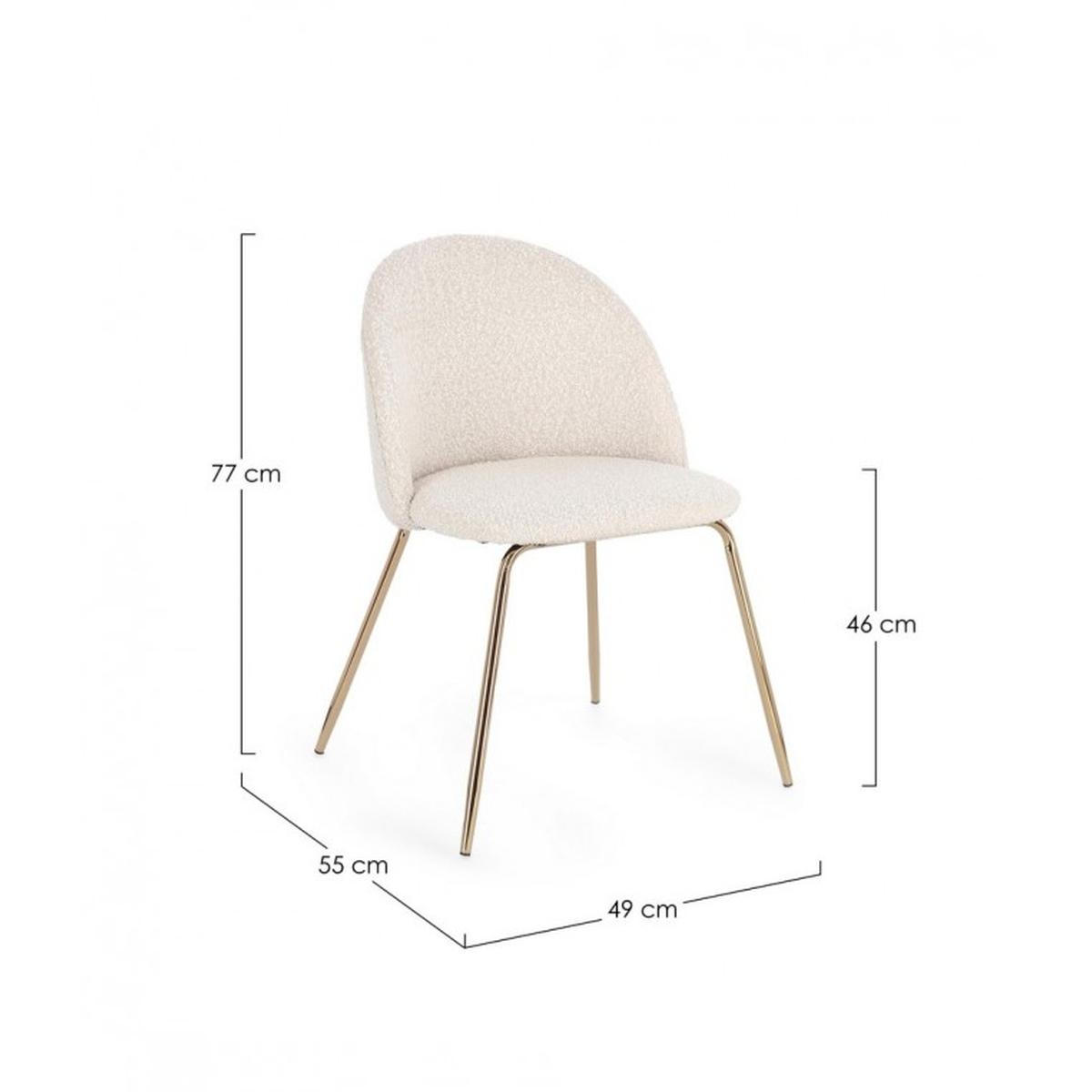 Sedia Tanya Oro/Avorio | Bizzotto