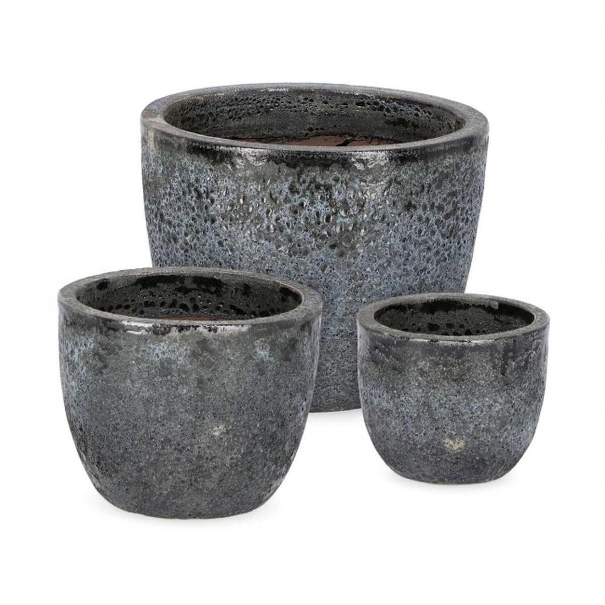 Portavaso Set pz.3 Duyen Svas Antracite | Bizzotto