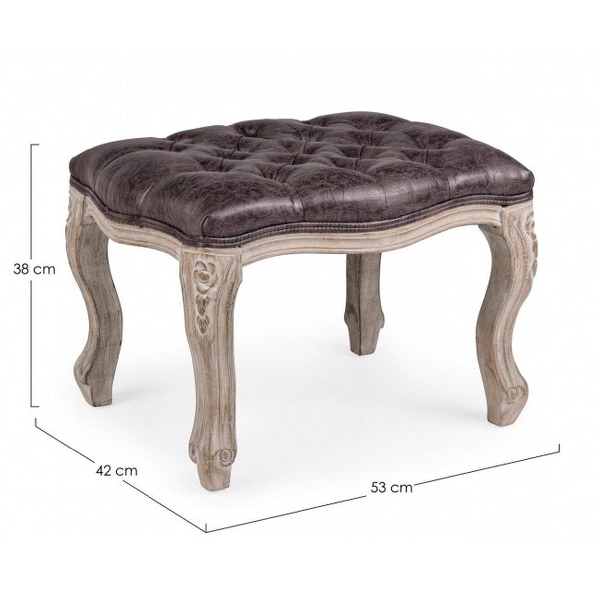 Sgabello Poggiapiedi Diva Dark | Bizzotto