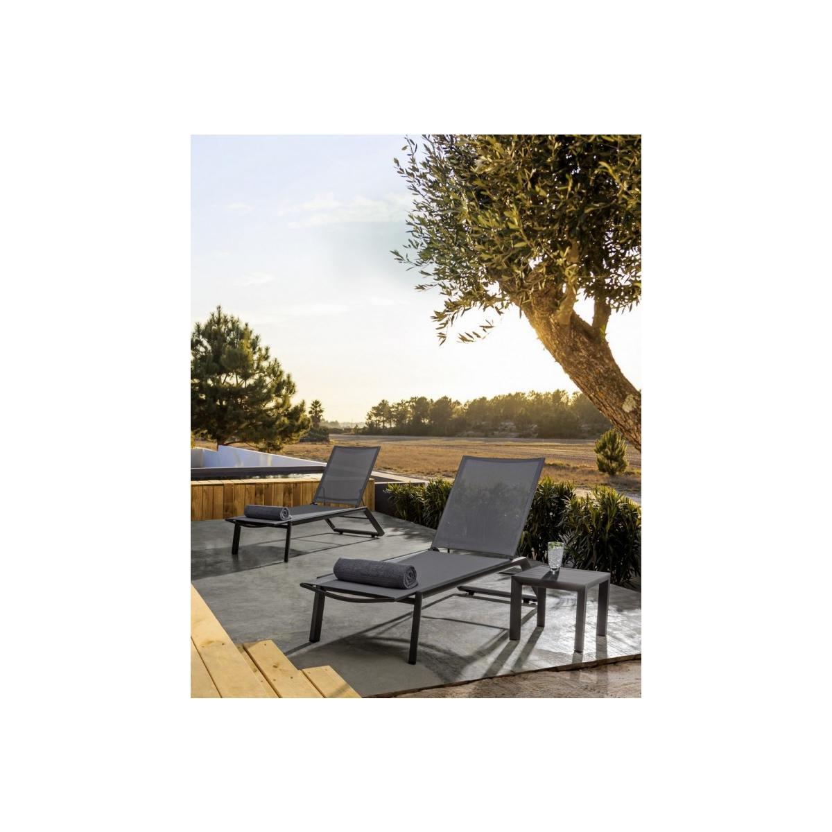 Tavolino Cruise cm.40x40 Antracite Gk52 | Bizzotto