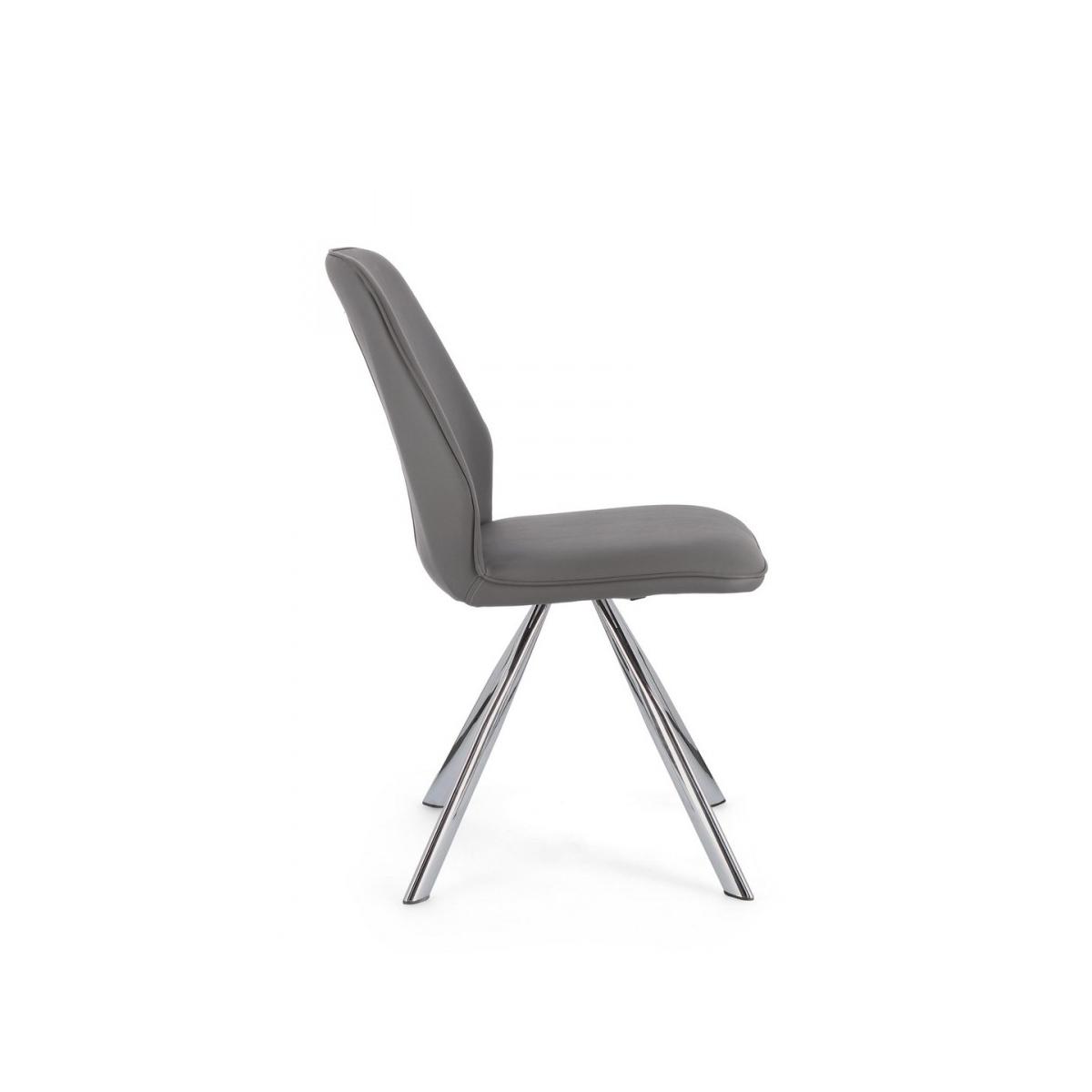 Sedia Maxwell Pu Grigio | Bizzotto