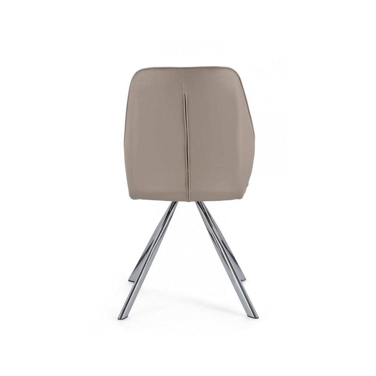 Sedia Maxwell Pu Tortora | Bizzotto