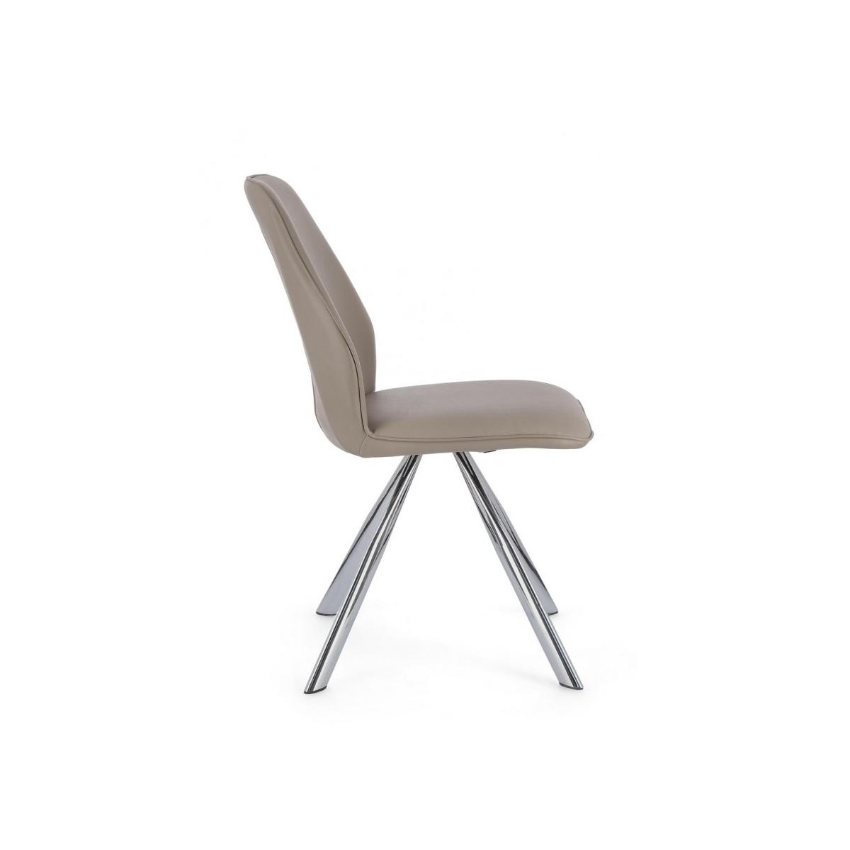 Sedia Maxwell Pu Tortora | Bizzotto