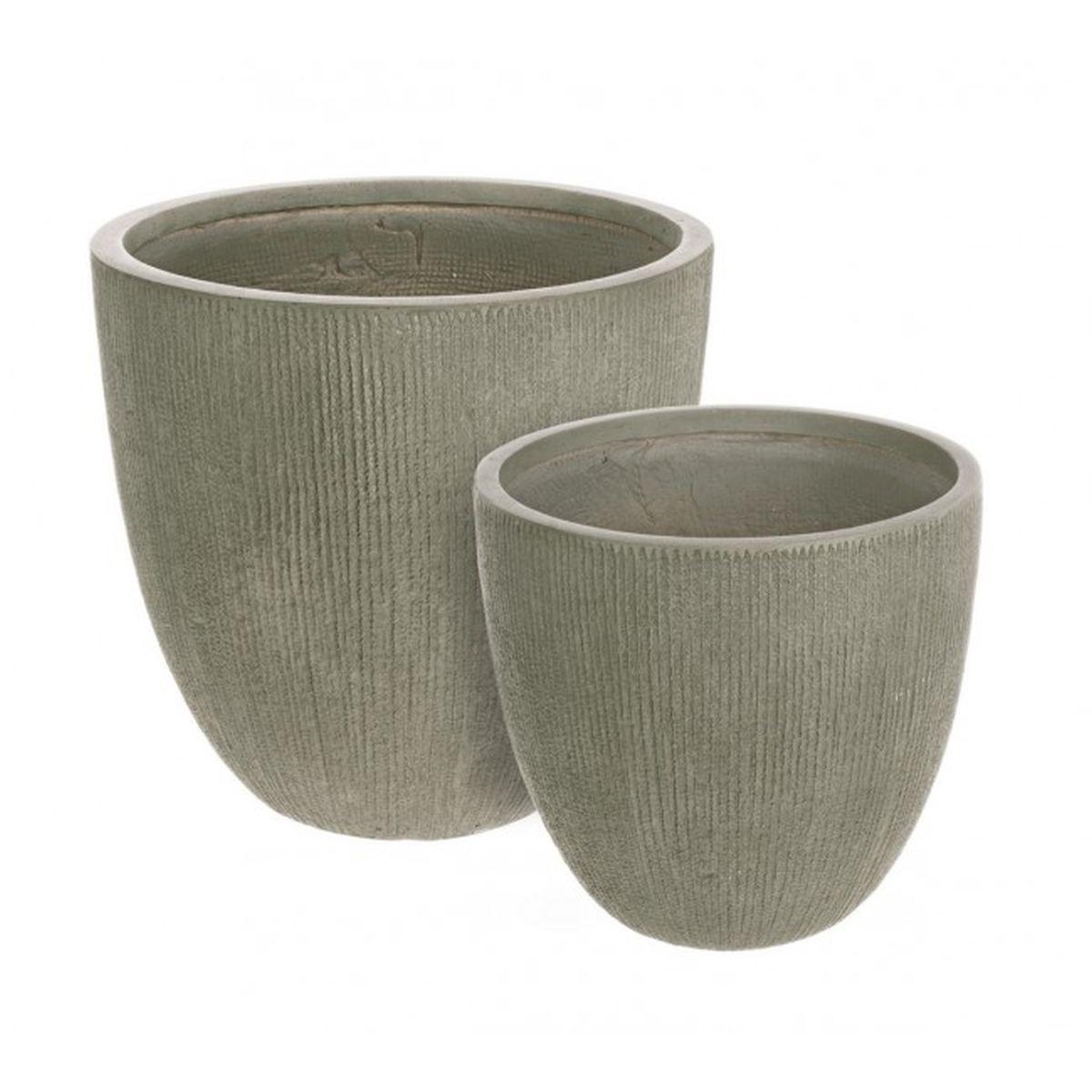 Portavaso Set pz.2 Brush Basso Salvia | Bizzotto