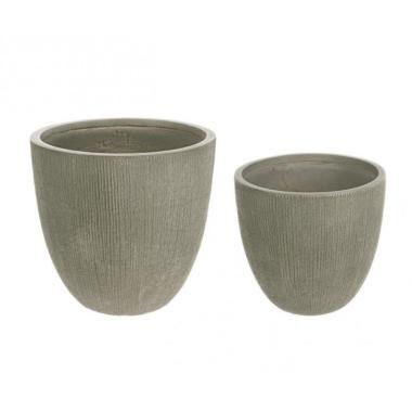 Portavaso Set pz.2 Brush Basso Salvia | Bizzotto