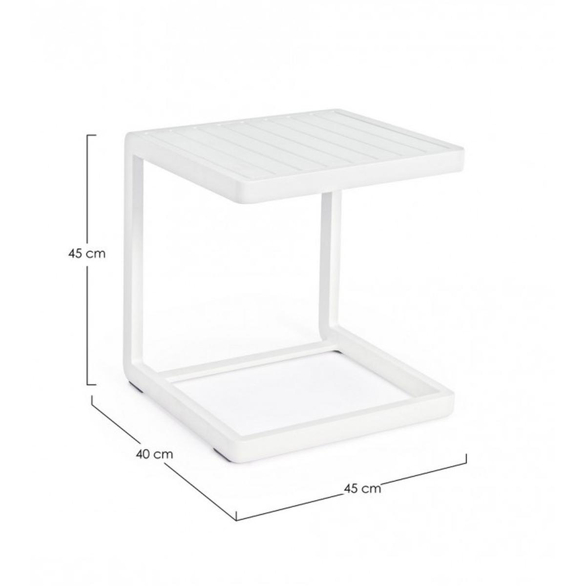 Tavolino Konnorcm.40x40 Bianco Cx21 | Bizzotto