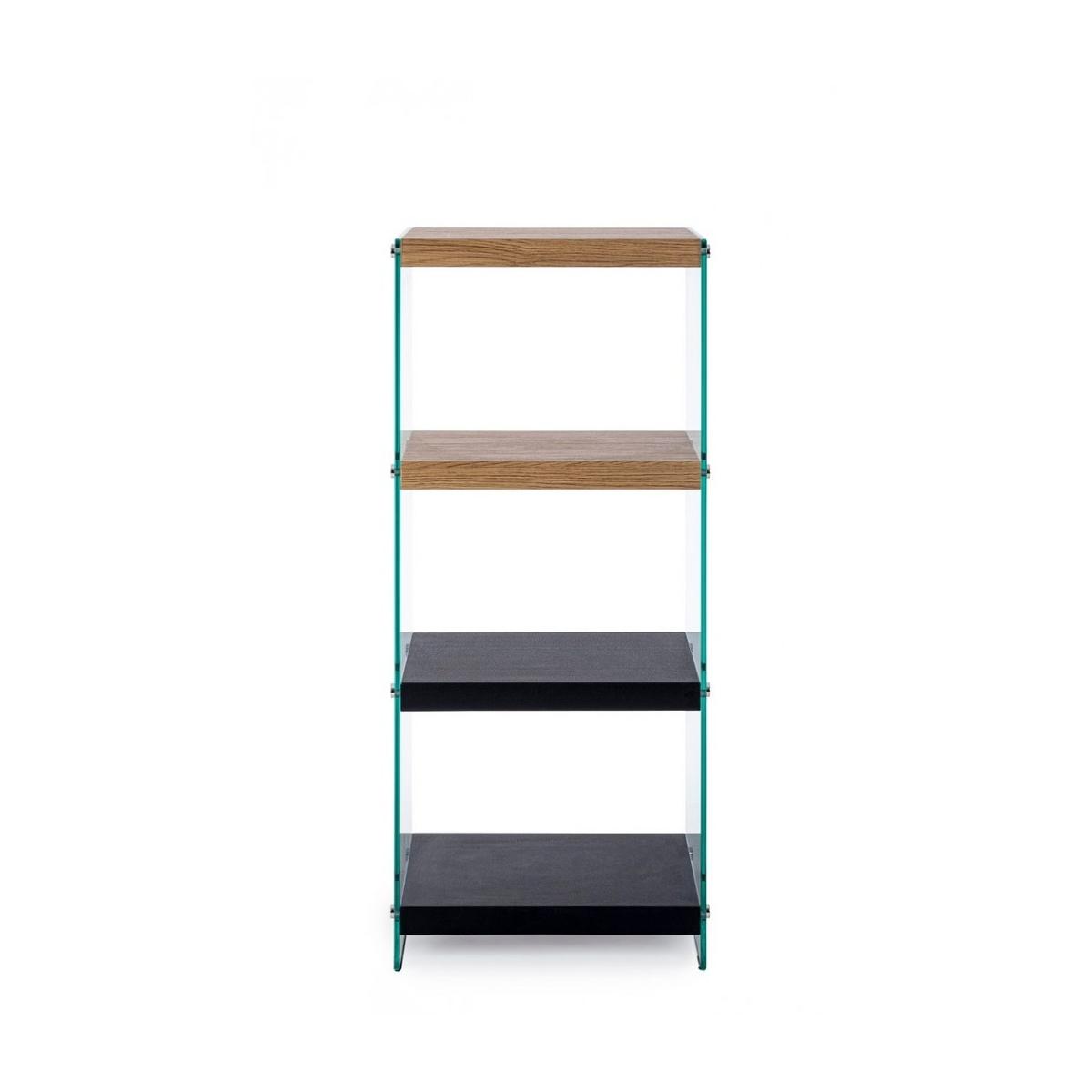 Libreria 4 Piani Line Wood Nero | Bizzotto