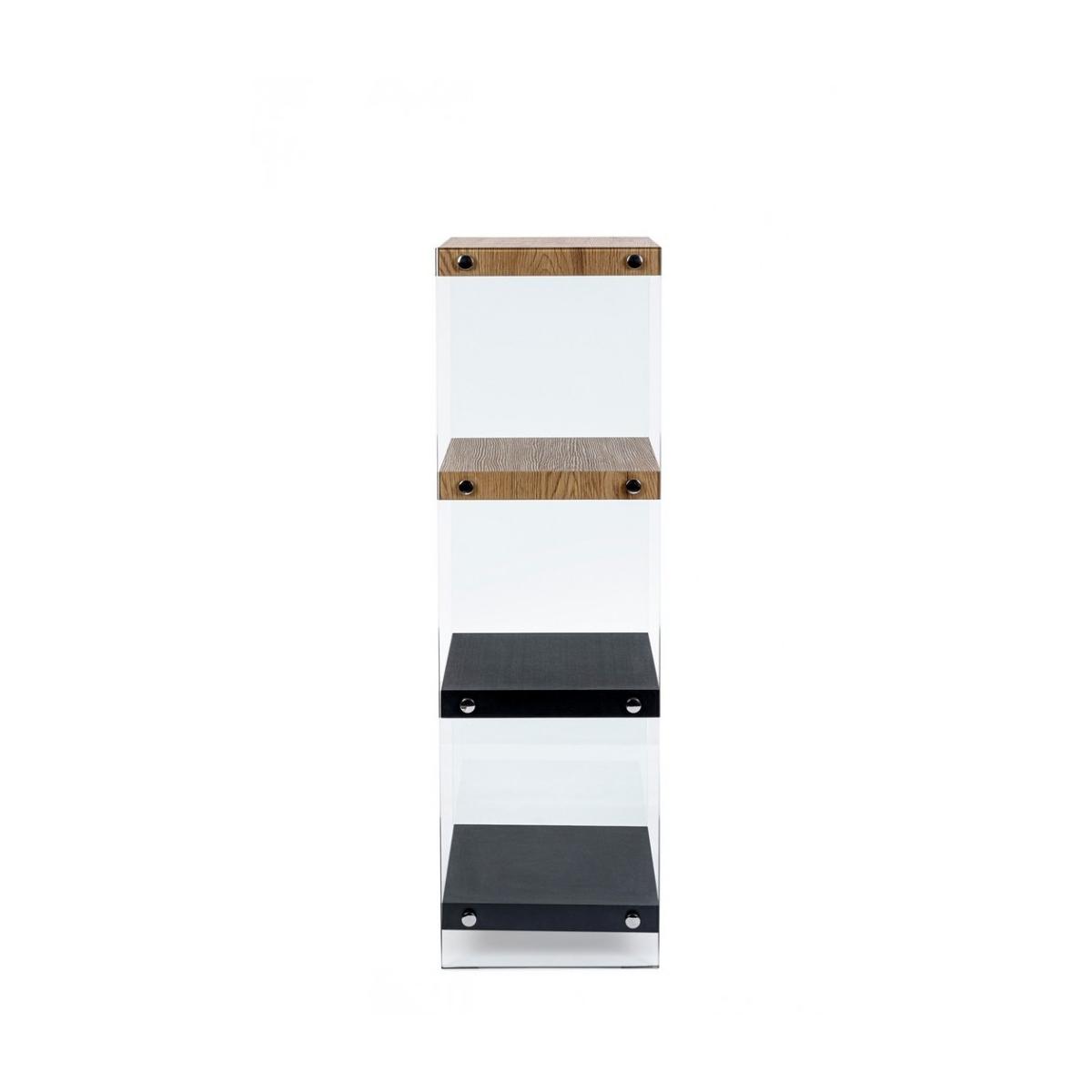 Libreria 4 Piani Line Wood Nero | Bizzotto
