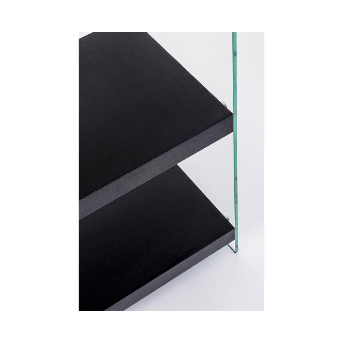 Libreria 4 Piani Line Wood Nero | Bizzotto