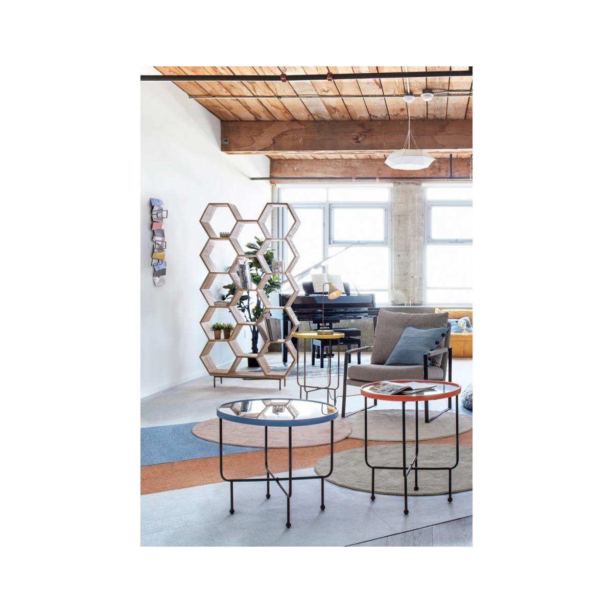 Tavolino Painter con Specchio Azzurro Tondo cm.Ã?58.5 | Bizzotto