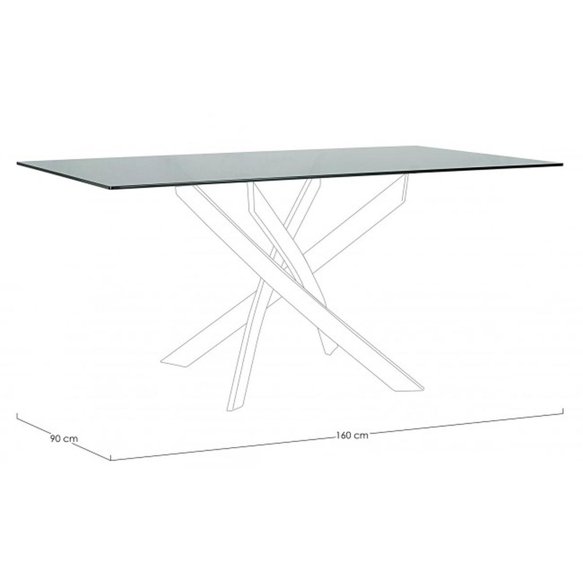 Piano Tavolo Rettangolare Tavolo George Fume' cm.160x90 | Bizzotto