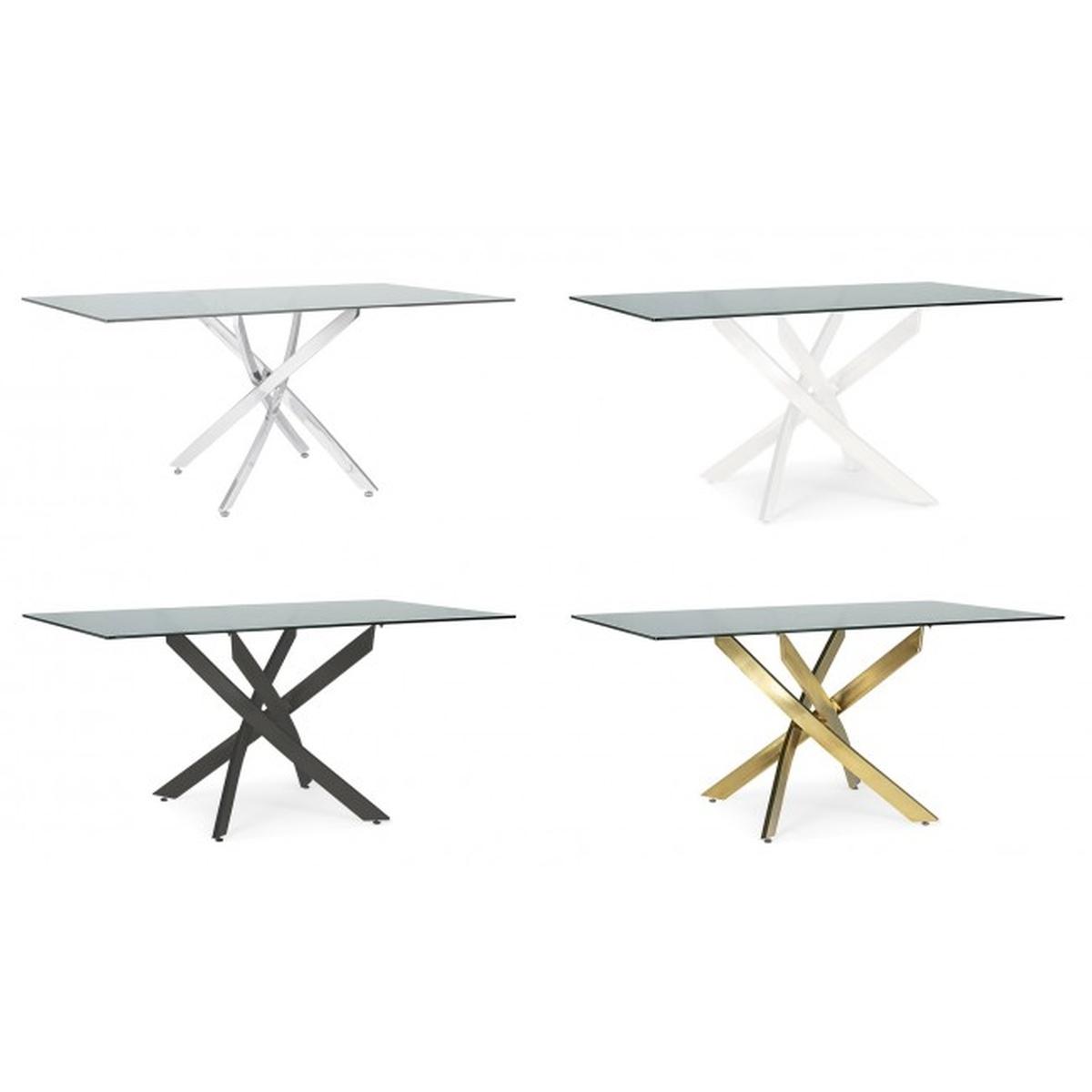 Piano Tavolo Rettangolare Tavolo George Fume' cm.160x90 | Bizzotto