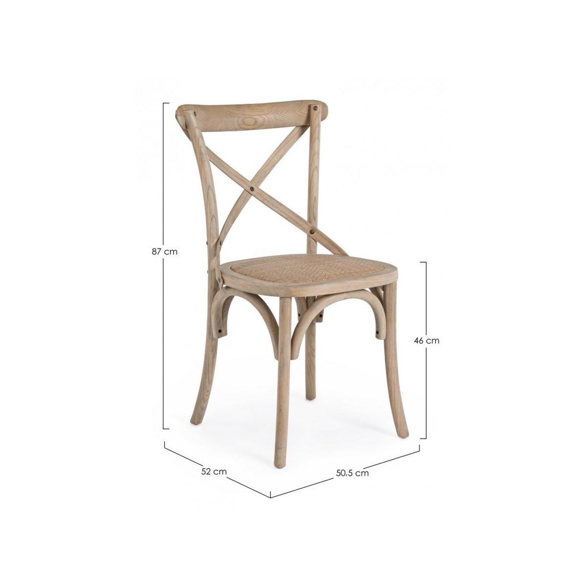 Sedia Cross Naturale | Bizzotto