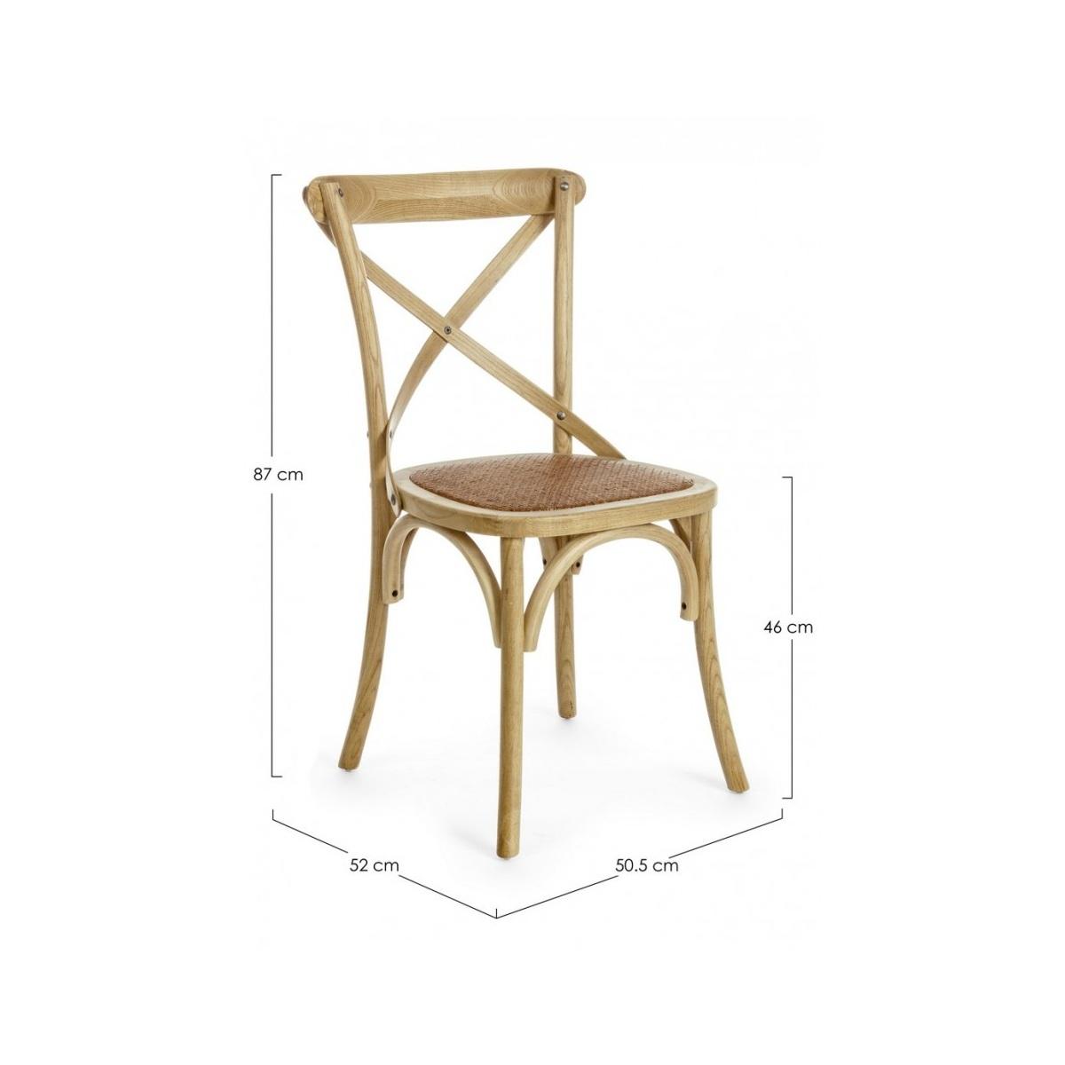 Sedia Cross Marrone Naturale | Bizzotto