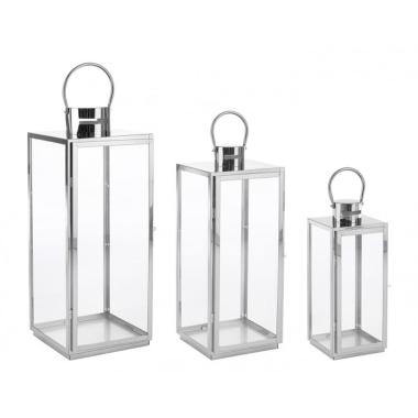 Lanterna Set pz.3 Alban Argento | Bizzotto