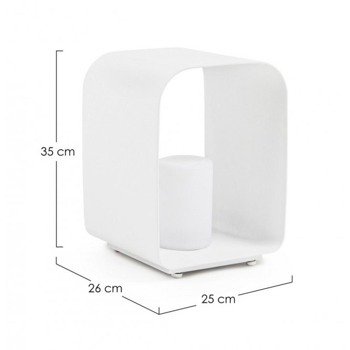 Lampada LED con Porta Ridley Bianca Yk11 cm.H35 | Bizzotto