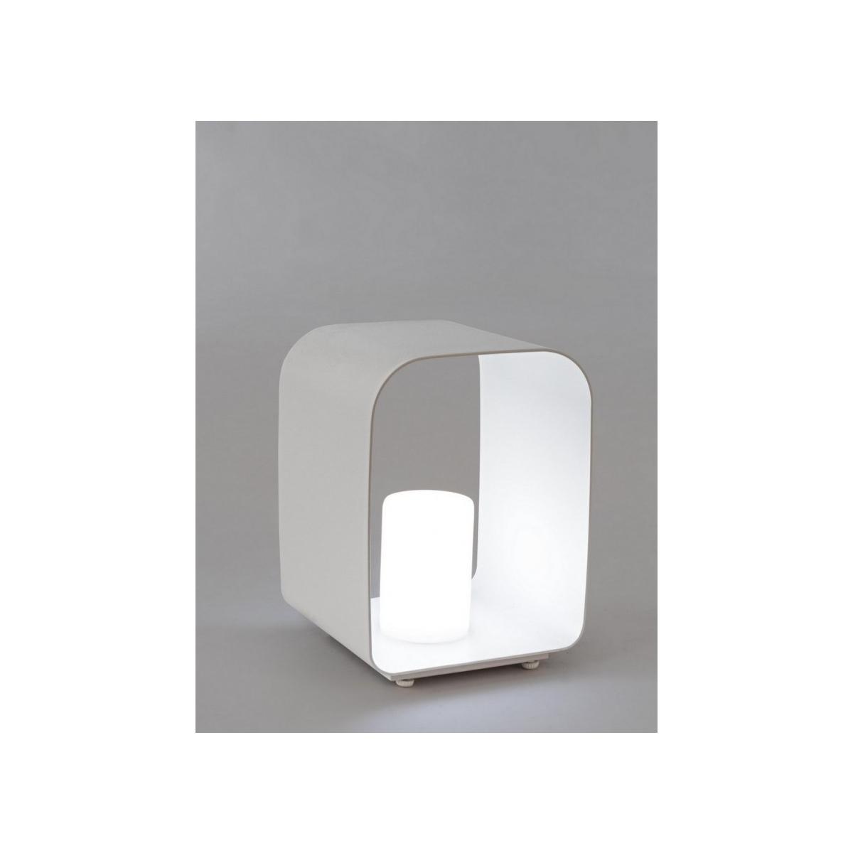 Lampada LED con Porta Ridley Bianca Yk11 cm.H35 | Bizzotto