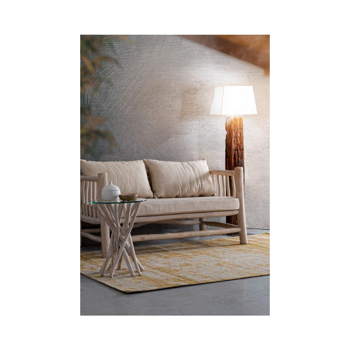 Tavolino con Vetro Sahel Tondo cm.Ã?40 | Bizzotto