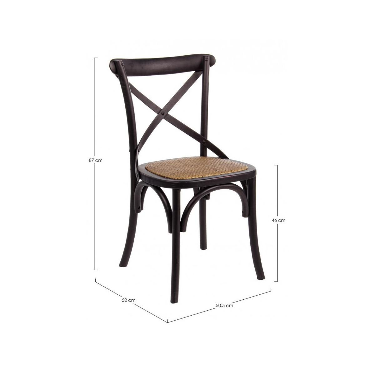 Sedia Cross Nero | Bizzotto