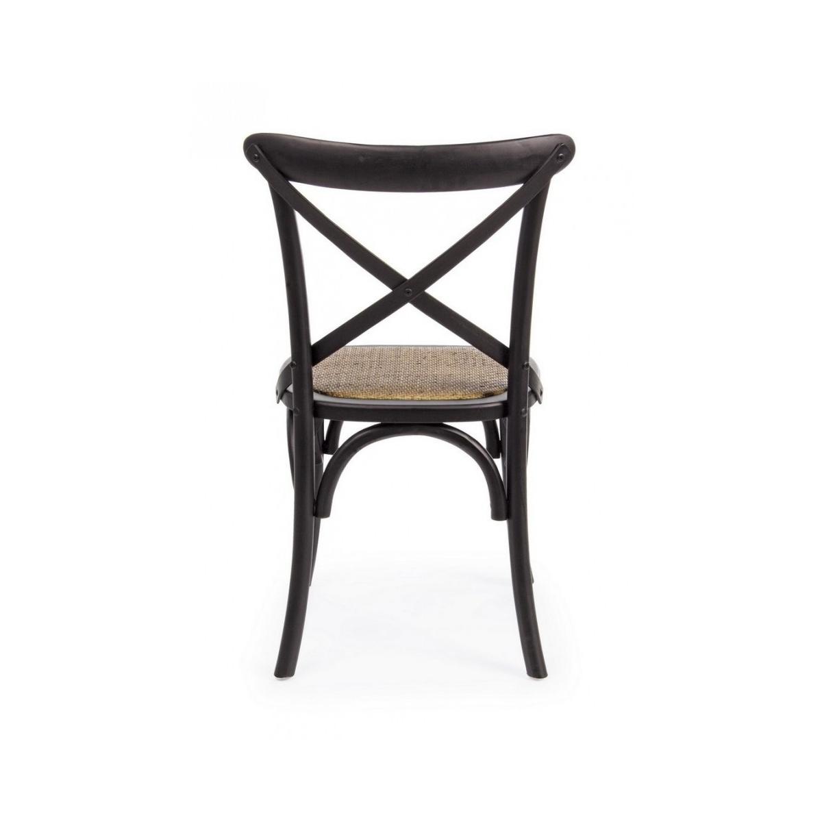 Sedia Cross Nero | Bizzotto