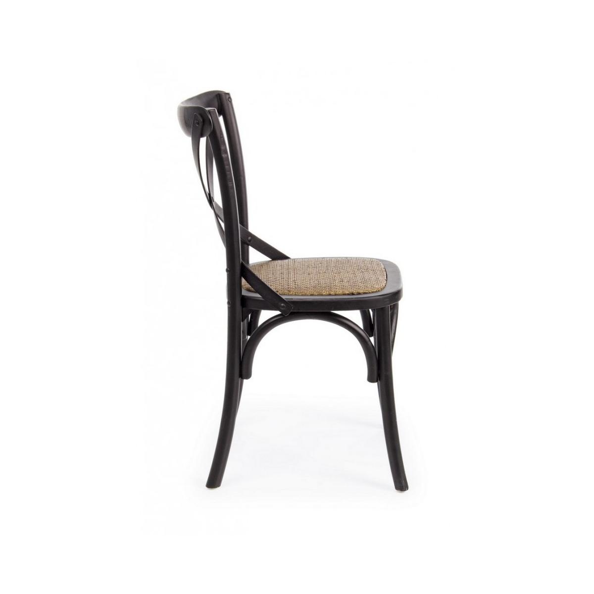 Sedia Cross Nero | Bizzotto