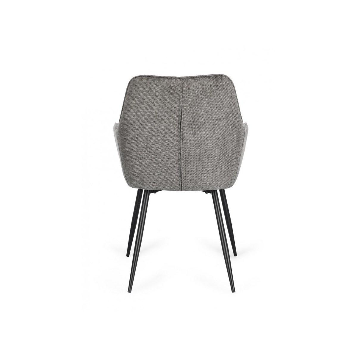 Sedia con Braccioli Cora Nero/Grigio Scuro | Bizzotto