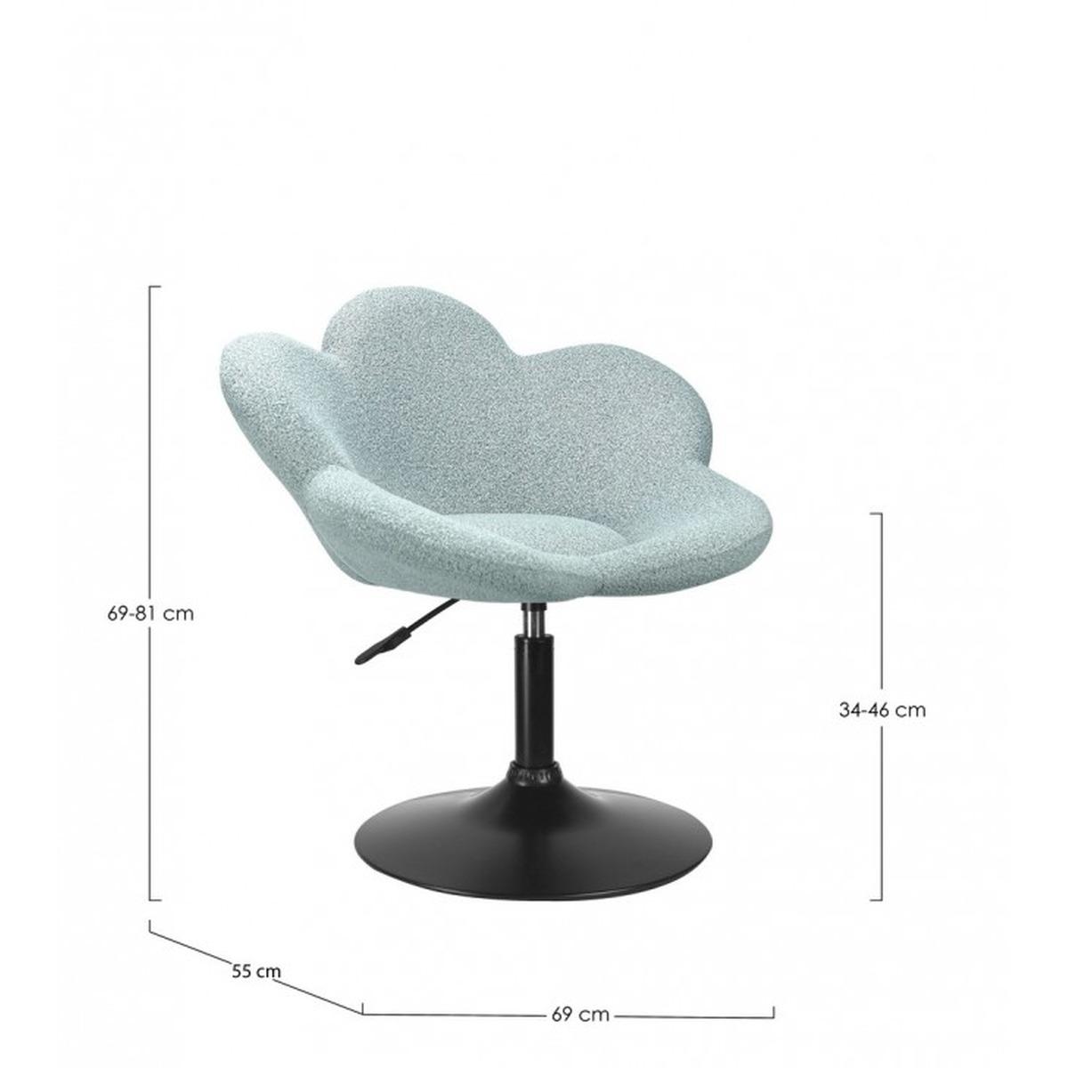 Poltroncina Fleur Nero-Acquamarina | Bizzotto