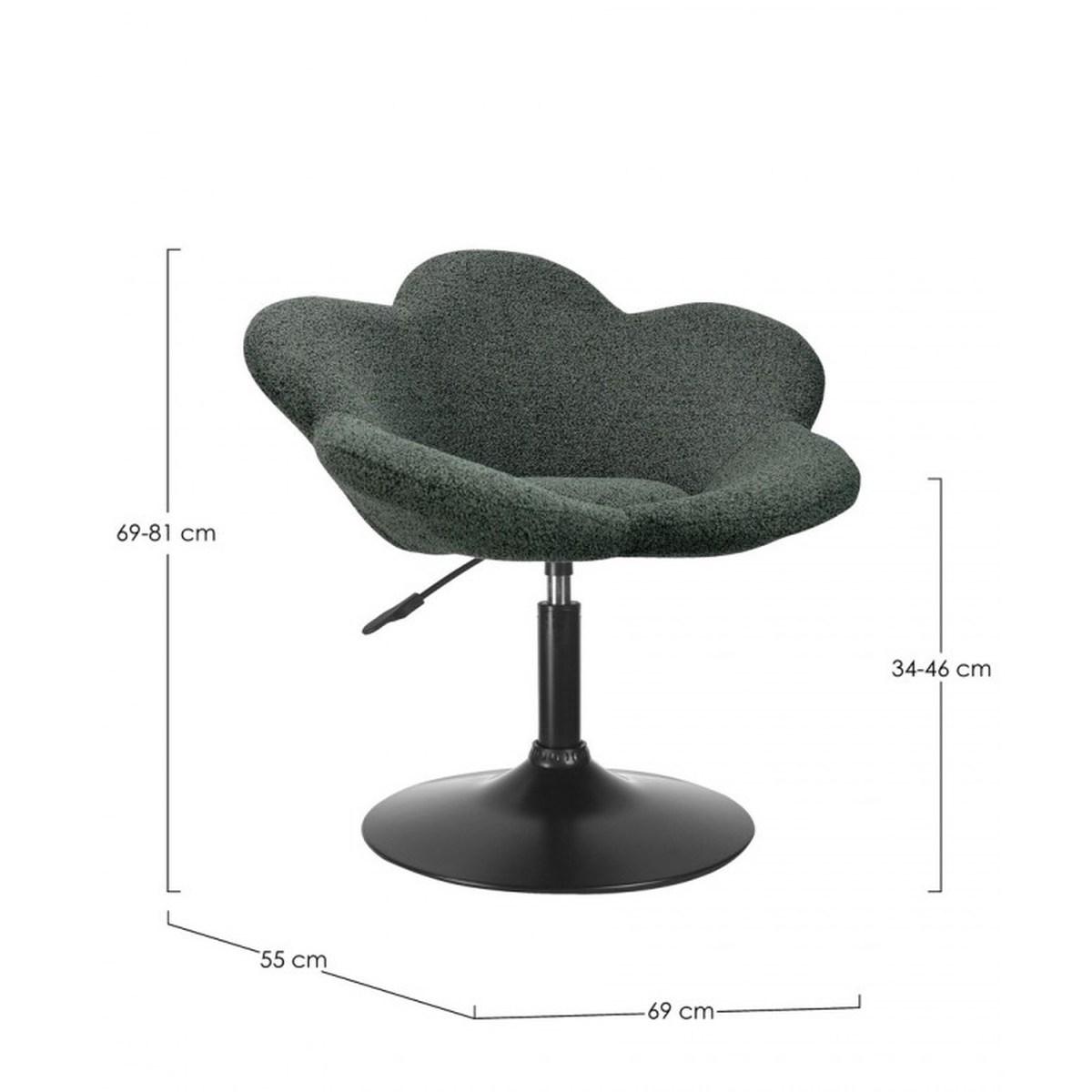 Poltroncina Fleur Nero-Verde Scuro | Bizzotto