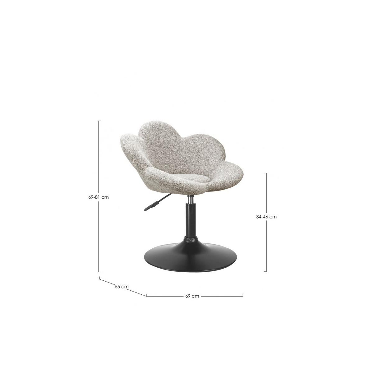 Poltroncina Fleur Nero-Beige | Bizzotto