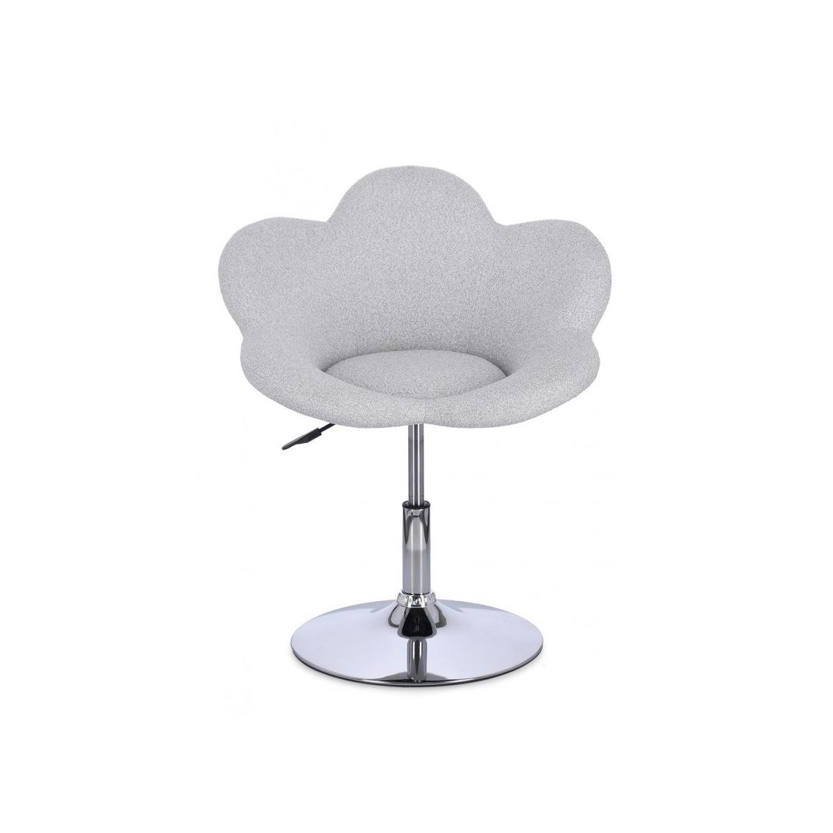 Poltroncina Fleur Cromo-Grigio Chiaro | Bizzotto