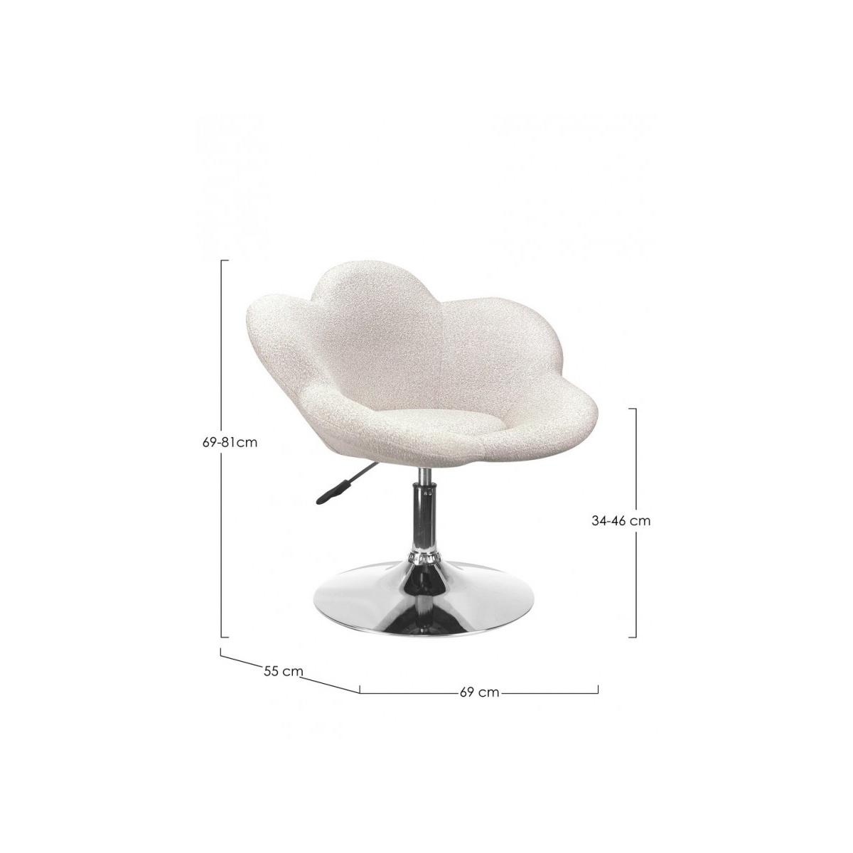 Poltroncina Fleur Cromo-Beige | Bizzotto