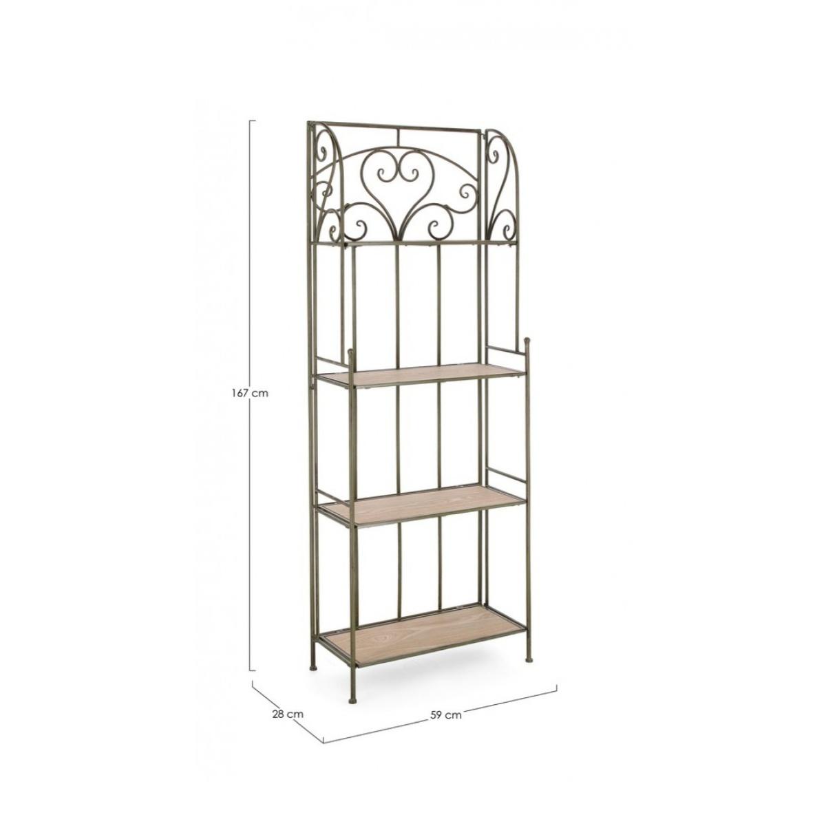 Scaffale Guenda 4 Piani Verde Scuro cm.H167 | Bizzotto