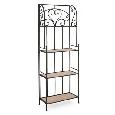 Scaffale Guenda 4 Piani Nero cm.H167 | Bizzotto