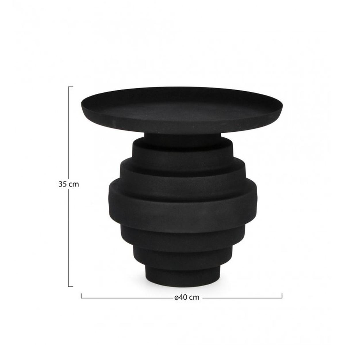 Tavolino Amba Nero Tondo cm.Ã?40 | Bizzotto