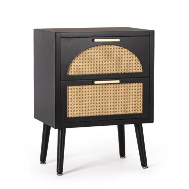 Cassettiera 2 Cassetti Josine Nero | Bizzotto