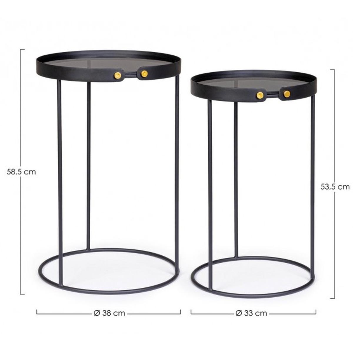 Tavolino Set pz.2 Zeina Tondo J94 | Bizzotto