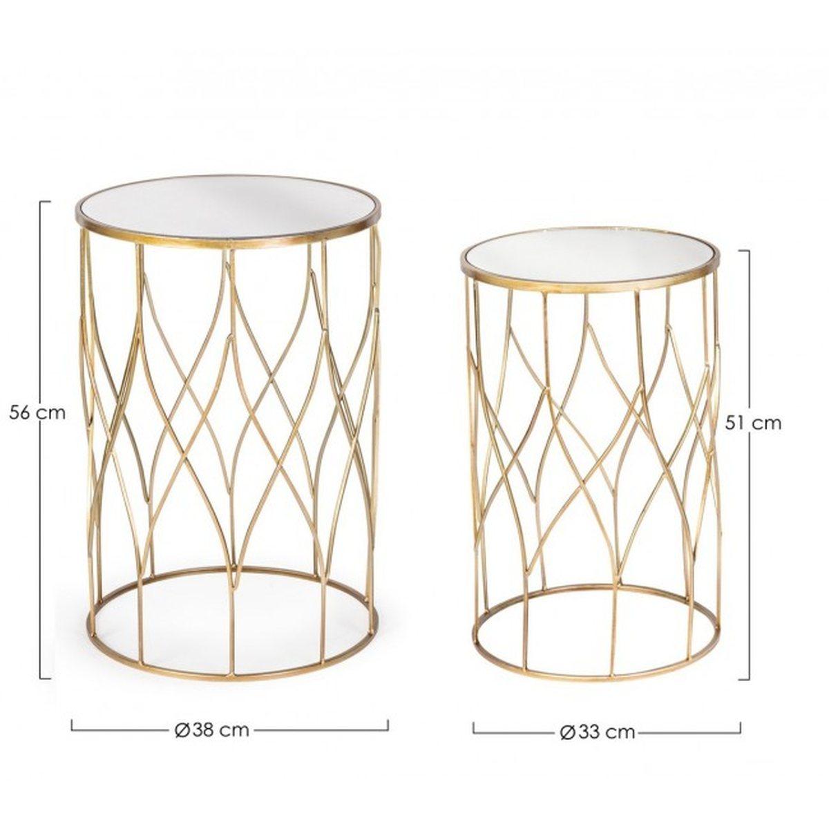 Tavolino Set pz.2 Elenor Tond J15 | Bizzotto