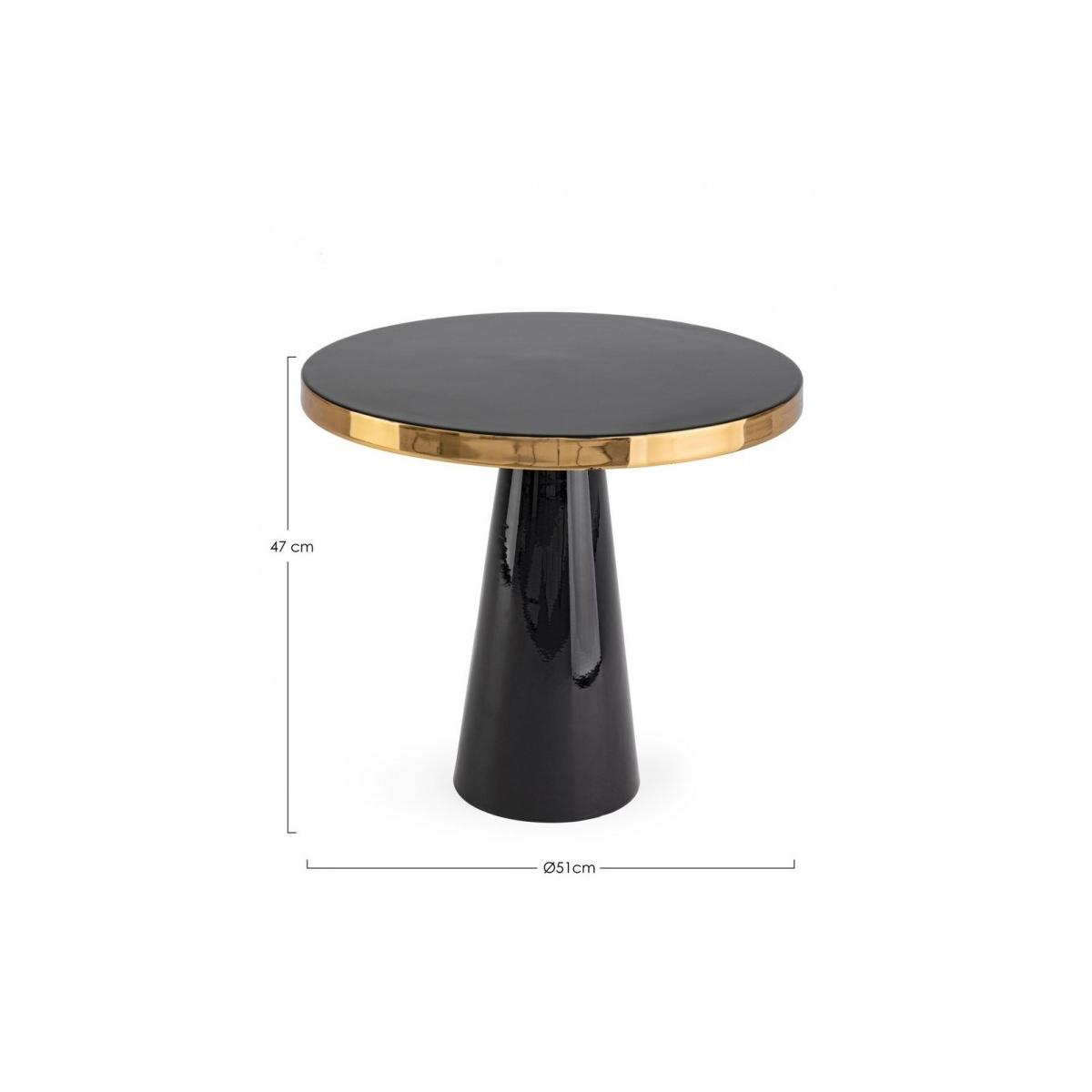 Tavolino Nandika Nero Tondo cm.Ã?51 | Bizzotto