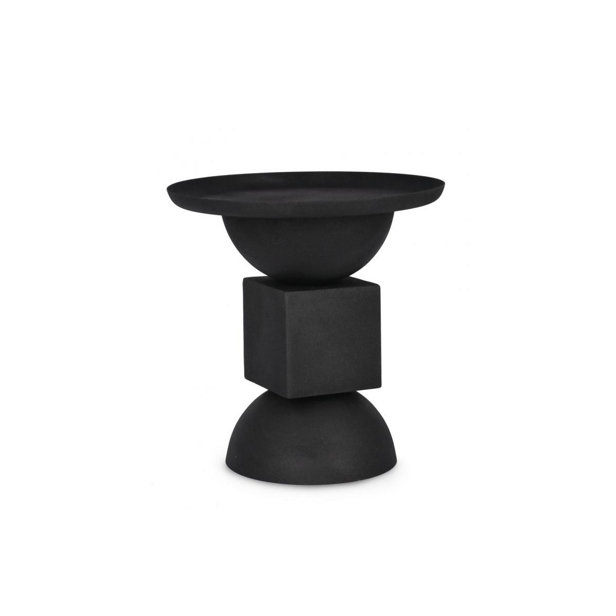 Tavolino Alka Nero Tondo cm.Ã?40.5 | Bizzotto