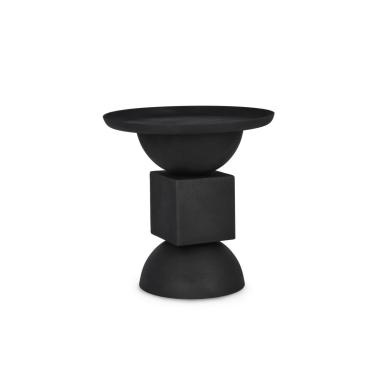 Tavolino Alka Nero Tondo cm.Ã?40.5 | Bizzotto